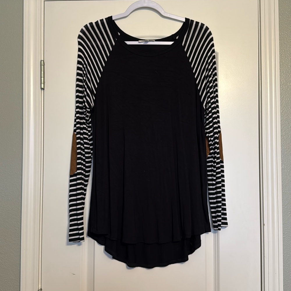 Black tunic with elbow patches